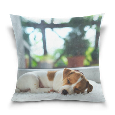 

ALAZA Throw Pillow Case Decorative Pillow Covers 16 X 16 inch Jack Russel Puppy Pattern Pillowcase