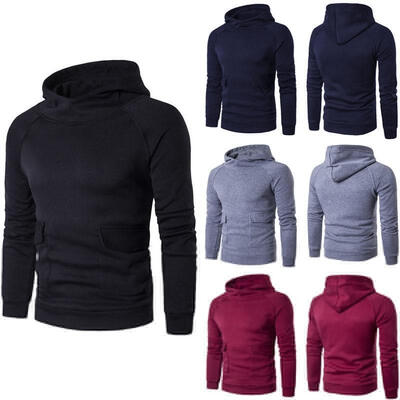 

Muscle Men Fashion Long Sleeve Casual Tops Shirts Slim Hooded T-shirt Hoddies