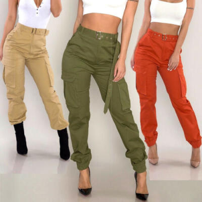 

Women Army Military Combat Jeans Pant Cargo Trousers Long Sports Pants Joggers