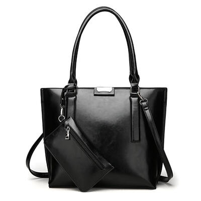 

2pcsset Solid Color Shoulder Handbags Clutch Leather Women Crossbody Bags