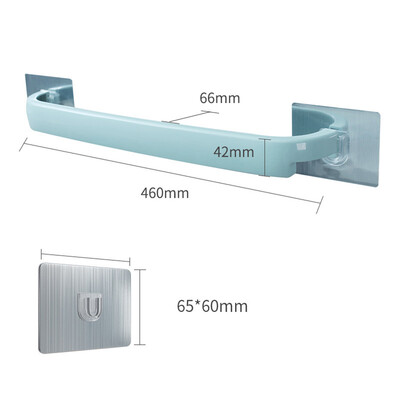

Towel Bar Shelf Wall Mounted Bathroom Self-adhesive Shelving Holder Toilet Roll Paper Hanger Supply