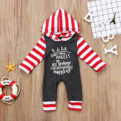 

Fashion Newborn Infant Baby Girl Boy Long Sleeve Hoodies Romper Jumpsuit Outfits Clothes