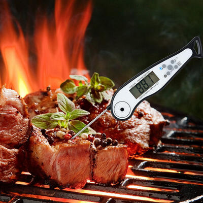 

Greensen LCD Digital Food Thermometer with Foldable Probe Kitchen Cooking BBQ Grill Temp Tester