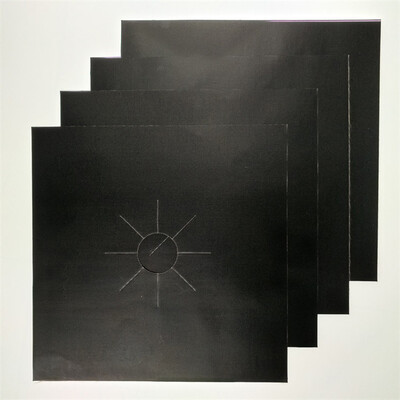 

Non-stick 4pcs Reusable Gas Stove Top Burner Protector Liner Pad Cover Kitchen❤️