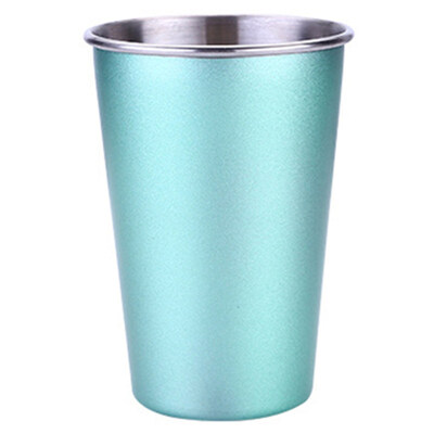 

500ml Stainless Steel Coffee Mug Beer Tea Milk Travel Hand Large Cup Straw Lid