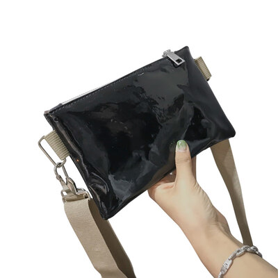 

Vintage Solid Color Faux Leather Wide Strap Women Handbag Crossbody Bag Pouch