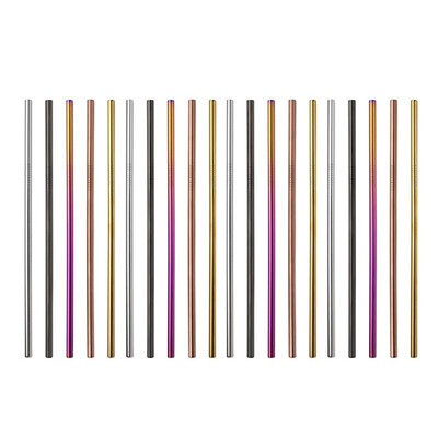 

Useful Reusable 304 Stainless Steel Straw Milk Tea Colorful Straws Party Drinking Accessories