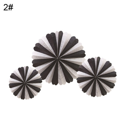 

3PcsSet Round Hanging Honeycomb Paper Fans DIY Banner Halloween Party Decor