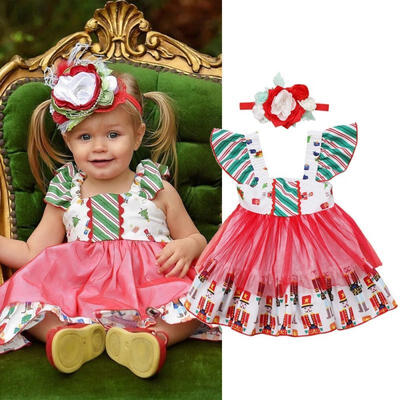 

Newborn Girl Princess Dress Kids Baby Sleeveless Party Wedding Pageant Tutu Christmas Gifts