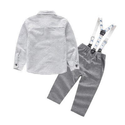 

2Pcs Infant Toddler Baby Boys Grid Print TopsPants Outfits Clothes Set