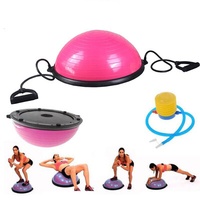 

Ktaxon 23" Half Exercise Ball Yoga Balance Hemisphere with Elastic Strings&Air Pump for Gym Office Home for Fitness