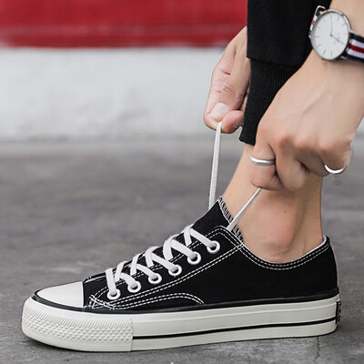

Summer canvas mens shoes Korean version of the trend of wild low to help tide shoes mens casual shoes breathable student couple shoes