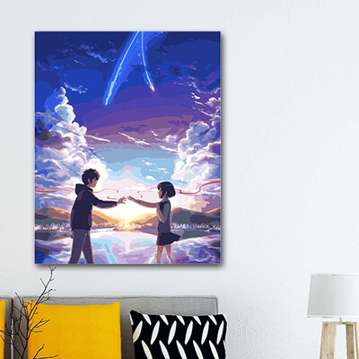 

diy digital painting 8427 your name 4050cm handmade diy oil painting living room character coloring painting adult children h