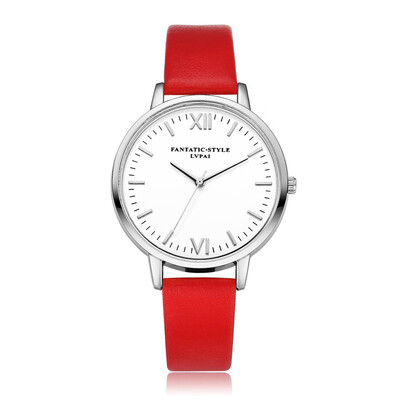 

Hot Selling Watches Women Business Scale Dial Ladies Fashion Quartz Wristwatch Solid Color Leather Strap Clock Kol Saati