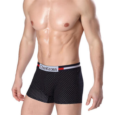 

High End Dot Printed Mens Underwear Boxers Breathable Cotton Boxer Brief Shorts Underpant