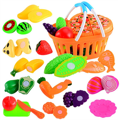 

Tailored 24Pcs Kids Pretend Role Play Kitchen Fruit Vegetable Food Toy Cutting Set Gift