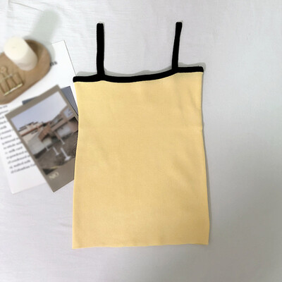 

Women Fashion Concise All-match Sexy Slim Fit Solid Color Personality Camisole Top