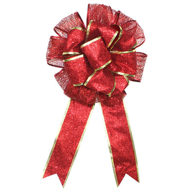 

Tailored 1 PC Large Christmas Bow Red&Gold Bow Bouquet Handcraft Decorations