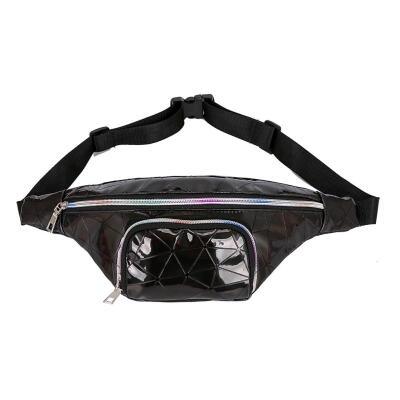 

Holographic Waist Belt Bags Women Fanny Pack Geometric Laser Phone Pouch