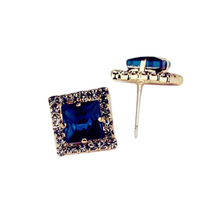 

Fine Square Full drill Ear Studs Fashion All-match Ear Studs Earrings