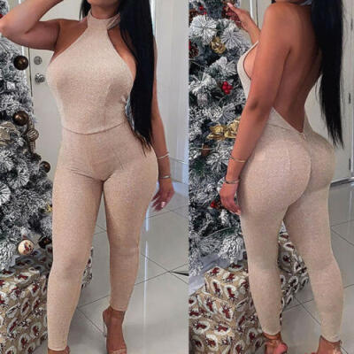 

US Womens Jumpsuit Romper Bodycon Playsuit Clubwear Long Trousers Party Pants