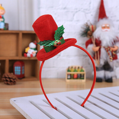

Gobestart Hot Christmas Headband Santa Xmas Party Decor Double Hair Band Clasp Head Hoop