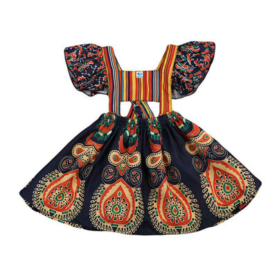 

Baby Girls Kids Retro Princess Backless Party Pageant Boho Floral Dresses Skirts