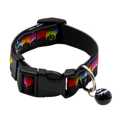 

Pet Collars For Dogs Design Halloween Festival Nylon Collars With Bells Pet Decorations