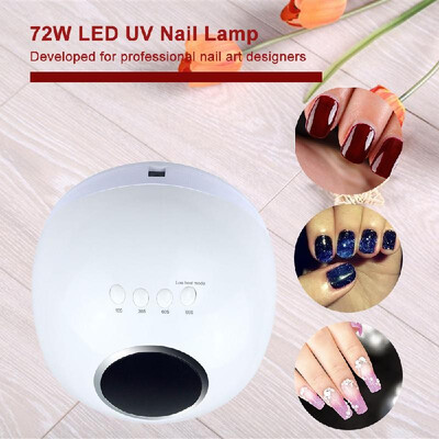 

72W LED UV Nail Lamp Nail Gel Dryer Fingernail & Toenail Gel Curing Machine Nail Art Painting Nail Tool Optional USEU Plug