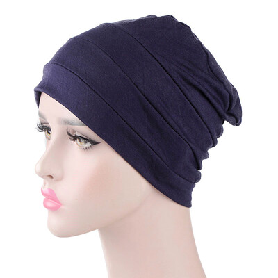 

Women Turban Elastic Cotton Chemo Cap Head-wrap Casual Beanie Cap