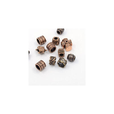 

Tibetan Style European Beads Large Hole Beads Mixed Shapes Mixed Style Nickel Free Red Copper 613x814x612mm Hole 49mm