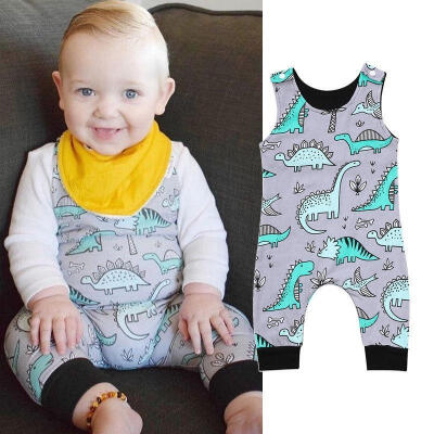 

Newborn Kids Baby Boys Infant Dinosaur Romper Jumpsuit Bodysuit Clothes Outfits