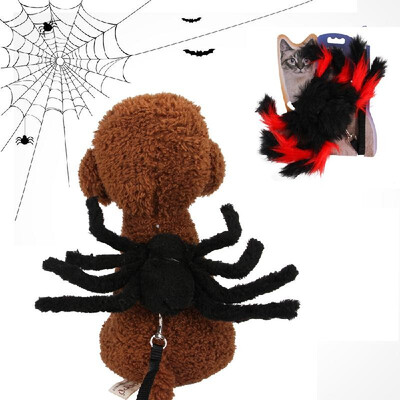 

Dog Leash with Spider Pet Dog Halloween Costume Pet Cosplay Clothes Decoration Halloween Dress Up Props for Dogs Puppy