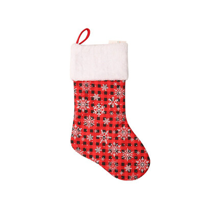 

Knitted Christmas Stockings Ornaments Gift Holders With Two Pom-Poms Xmas Tree Fireplace Hanging Seasonal Decorations