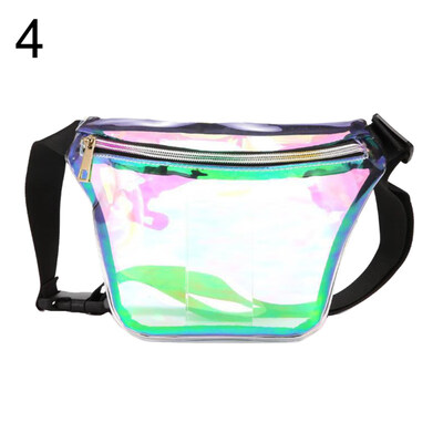 

Women Clear Hologram Laser Crossbody Shoulder Pouch Chest Waist Bag Fanny Pack