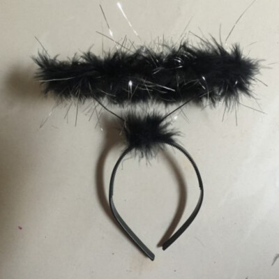 

Fluffy Halo Angel Head Band Hen Night Angel Fairy Xmas Fancy Dress Party