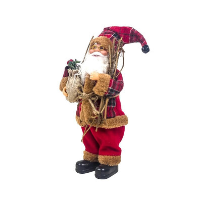 

Christmas Stuffed Plush Toys Indoor Cloth Art Santa Claus Doll Ornaments Home Decor Christmas Decoration Children Gift