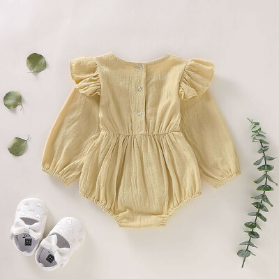 

Newborn Baby Girls Infant Ruffle Romper Jumpsuit Bodysuit Cotton Clothes Outfits