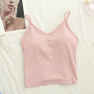 

The Long Section Bottoming U Back Wrapped Chest Solid Color Triangle Cup Vest