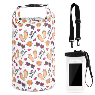 

10L Waterproof Dry Bag with Phone Case Bag Roll Top Dry Sack For Kayaking Boating Fishing Surfing Swimming Rafting