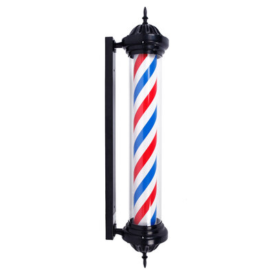 

Barber Shop 20" Rotating LED Stripes Pole Light Hair Salon Sign Red White Blue