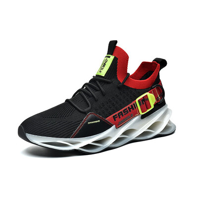 

Mens shoes trend knife sneakers breathable flying woven fitness running shoes tide section casual shoes