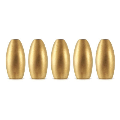 

5pcs Brass Bullet Sinker Weight Fast Sinking for Rig Bass Fishing Accessory Lead Sinkers