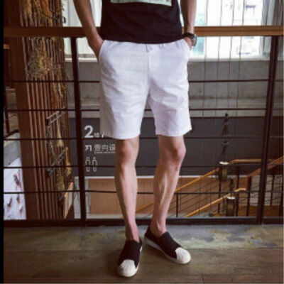 

Mens Cargo Shorts Pants Casual Summer Beach Sport Gym Trousers Plain Elastic