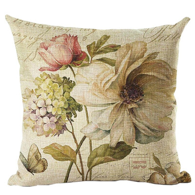 

〖Follure〗Vintage Flower Pattern Throw Pillow Case Decorative Cushion Cover Pillowcase