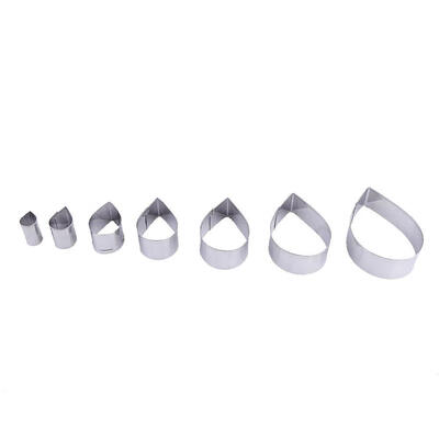 

Greensen 7 pcs set Stainless Steel Water Drop Shape Non-sticky Cake Muffin Egg Baking Mold