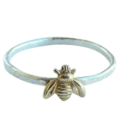 

Fashion Exquisite Bee Ring Gold Hammered Stacking Finger Ring Jewelry Girls Gift