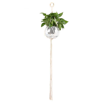 

Greensen Weaving Knitted Cord Rope Hanging Bag Basket Flower Pot Plant Holder Hanger