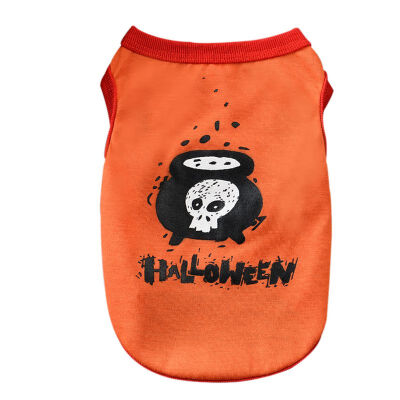 

Halloween Pet Dogs Clothes Pets Summer Casual Vests Puppy Cartoon Printing T Shirts for Small Medium Pets Summer Dog Clothing