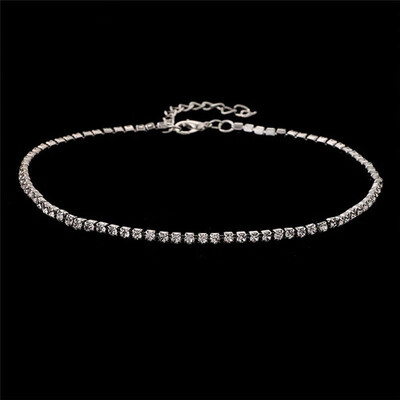 

Fashion Women Shiny Rhinestones Collar Choker Necklace Wedding Party Jewelry